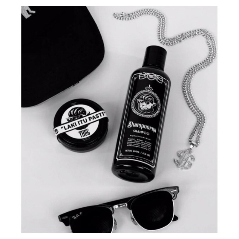 THUG BUNDLE 2 SHAMPOO + THUGCLAY MELURUSKAN RAMBUT ANTI KETOMBE HARI FALL