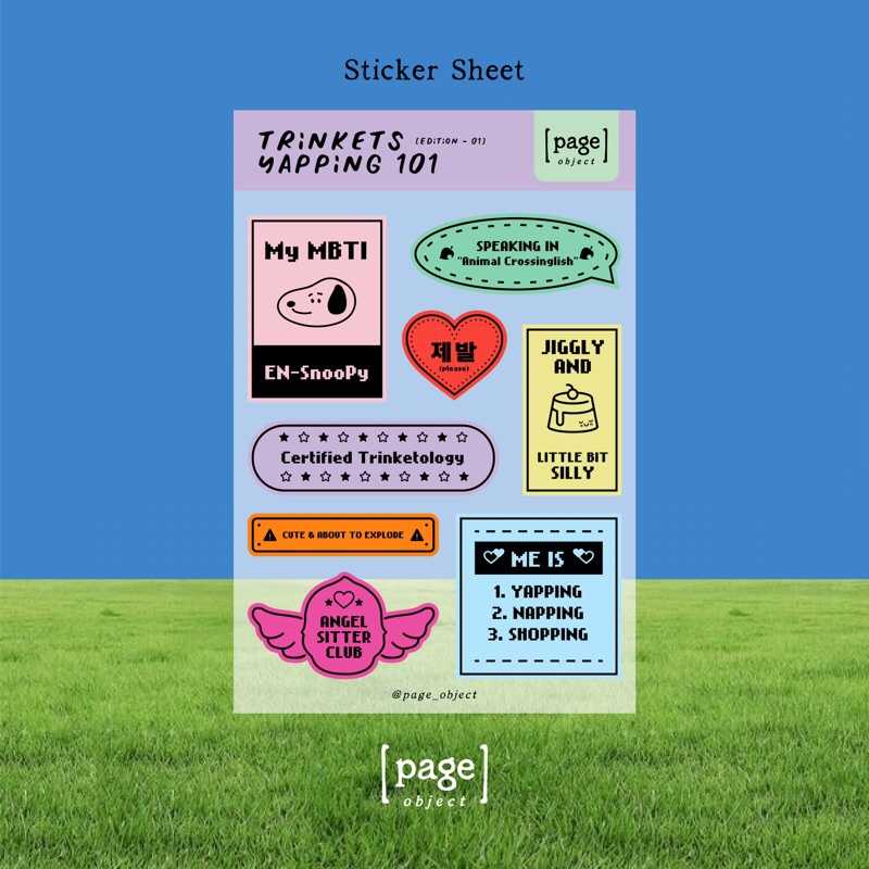 

[Page_Object] Trinkets Yapping 101 Edition 1 Sticker Sheet UV Kisscut