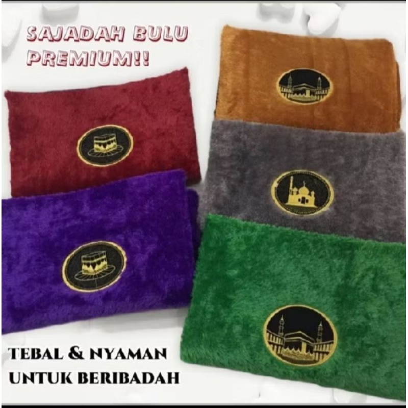 SAJADAH BULU RASFUR DEWASA EMPUK DAN NYAMAN TEBAL 5CM