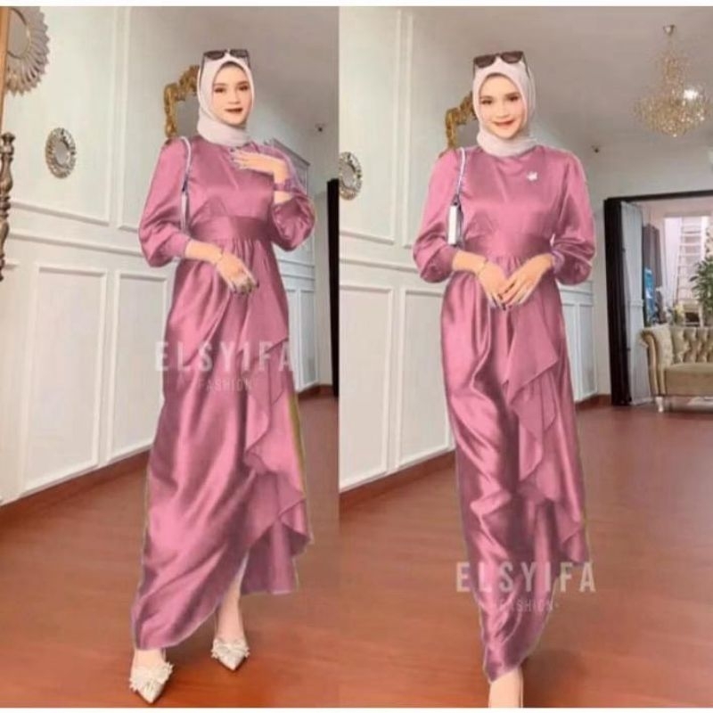 GAMIS JUSI ELSYIFA DRESS SATIN