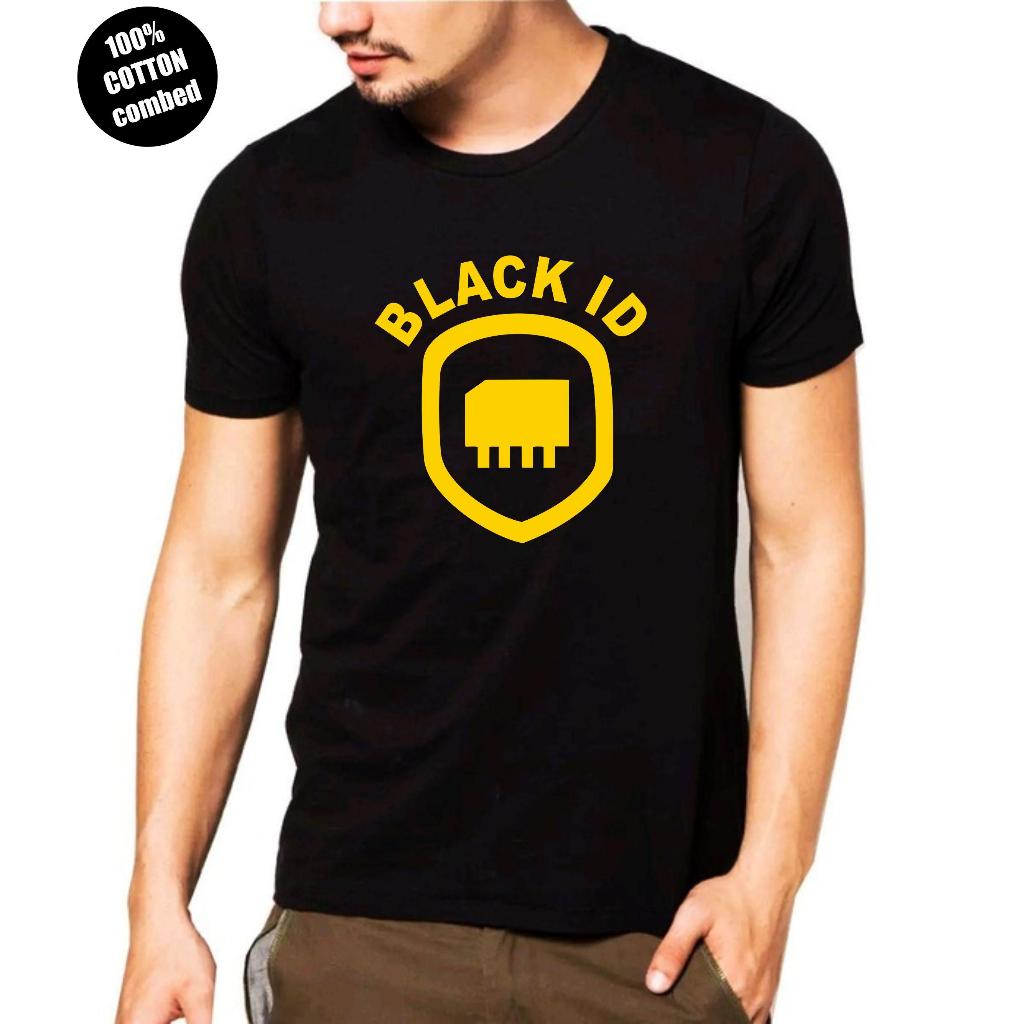 Kaos Distro pria baju pria Aksesoris Fashion Black ID Kuning - Kaos Oblong