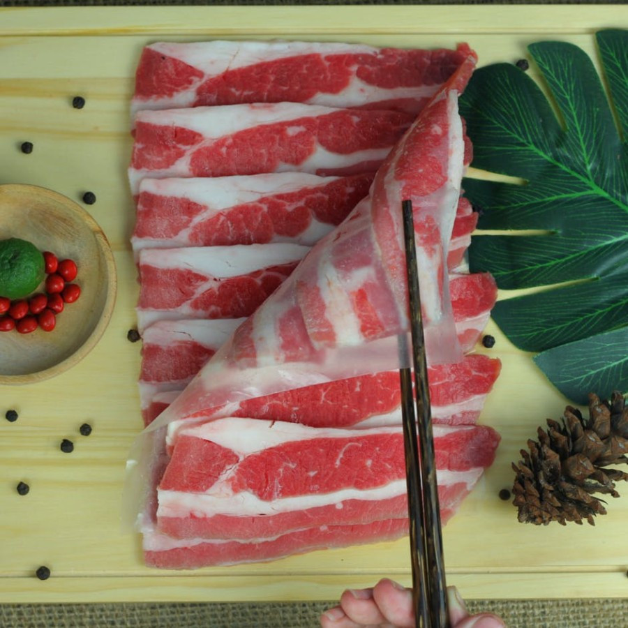 

RB USA Beef Short Plate - Daging Slice Yoshinoya Yakiniku Shabu Suki 1kg