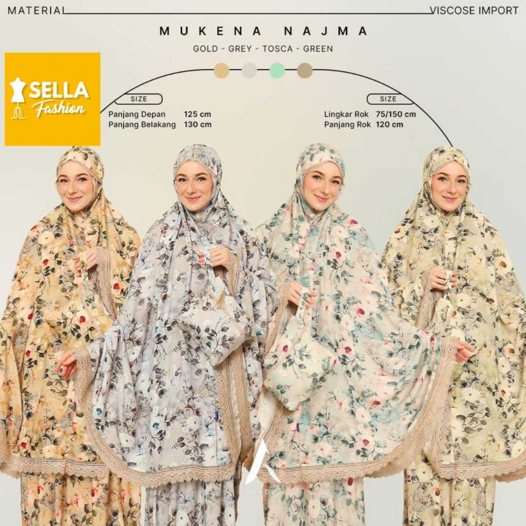 Mukena Maisya, Mukena Najma, Mukena Soviya, Mukena Syahnaz, Mukena Atifa