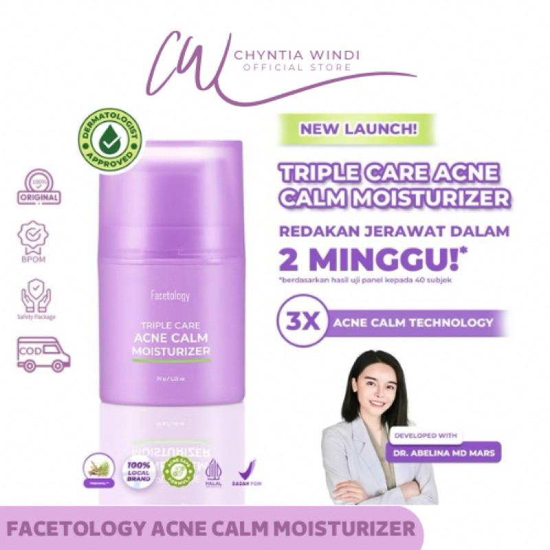 facetology triple care acne calm | facetology triple care 8xbarrier moisturizer