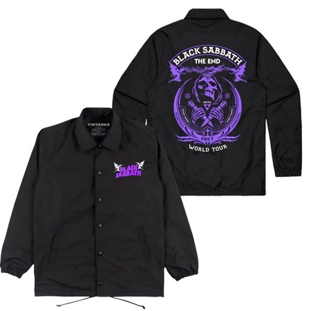 takeshi Jacket Coach black sabbath ungu Jacket musik warna Hitam pria dan wanita