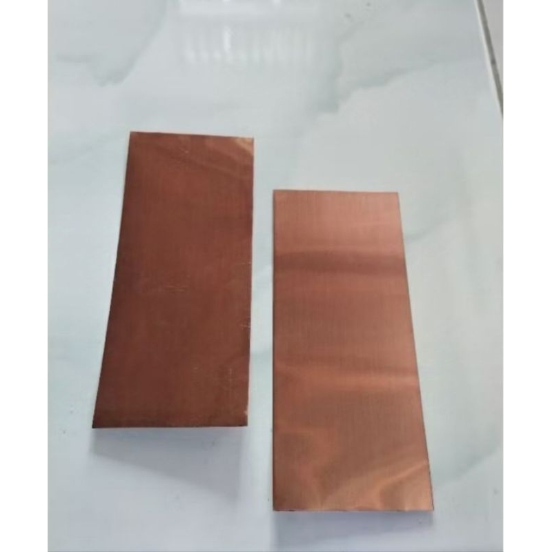 plat tembaga murni 0,7mmnx 50mm x 150mm - plat tembaga asli