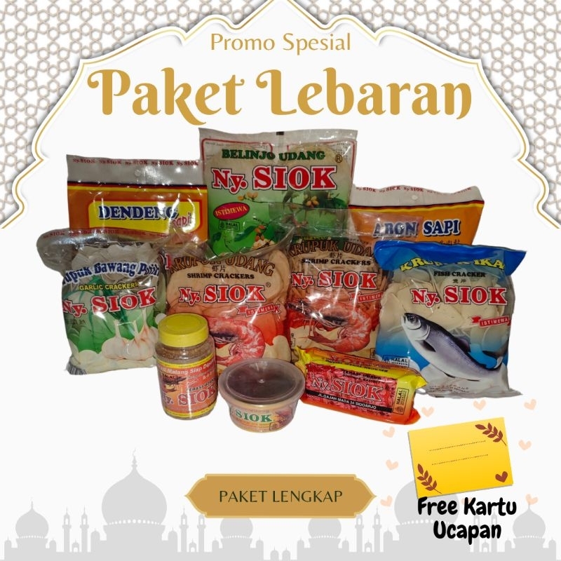 

NY SIOK SPESIAL PAKET LEBARAN NY SIOK PAKET IDUL FITRI NYONYA SIOK UDANG IKAN BAWANG PETIS TERASI