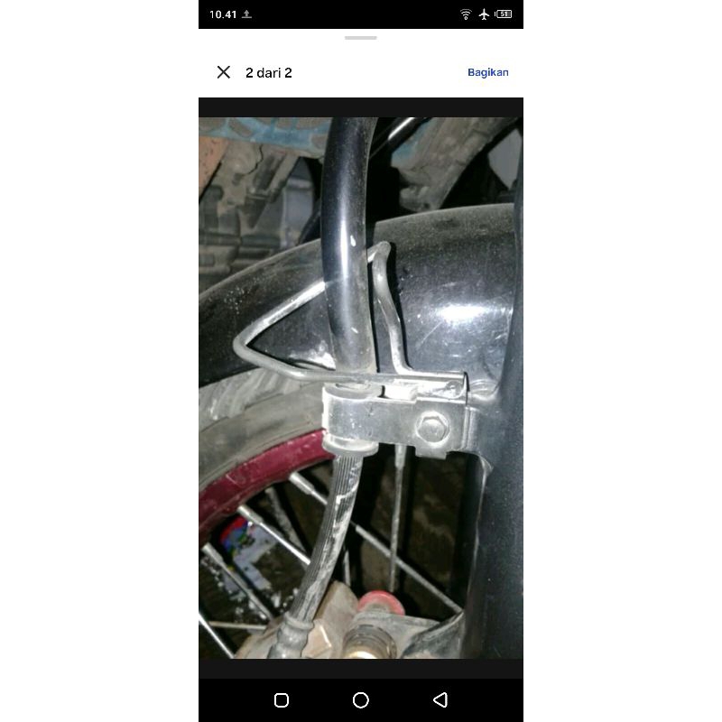 dudukan selang rem depan vixion lama