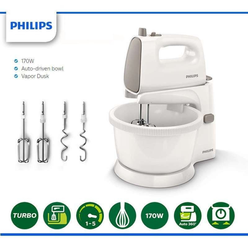 Ay00 mixer philips hr 1538 - stand mixer - mikser philps - mixer pencampur - mixer kue/roti - 2