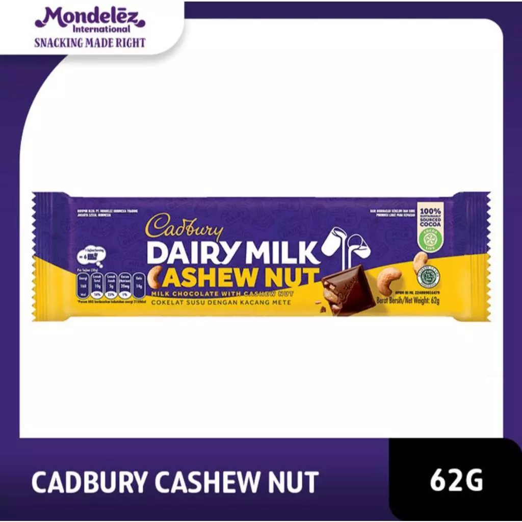 

[Exp Jan 26] Cadbury Dairy Milk Chocolate Cashew Nut 62gr