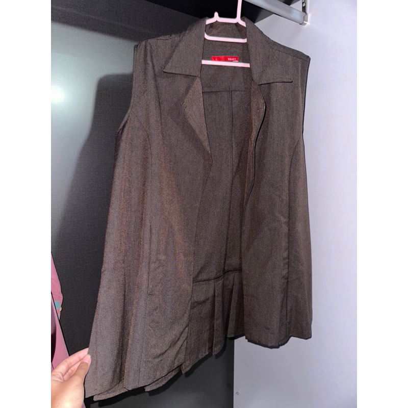 PRELOVED OUTER BLAZER COKLAT BROWN ELEGAN MURAH SIMPLE THRIFT