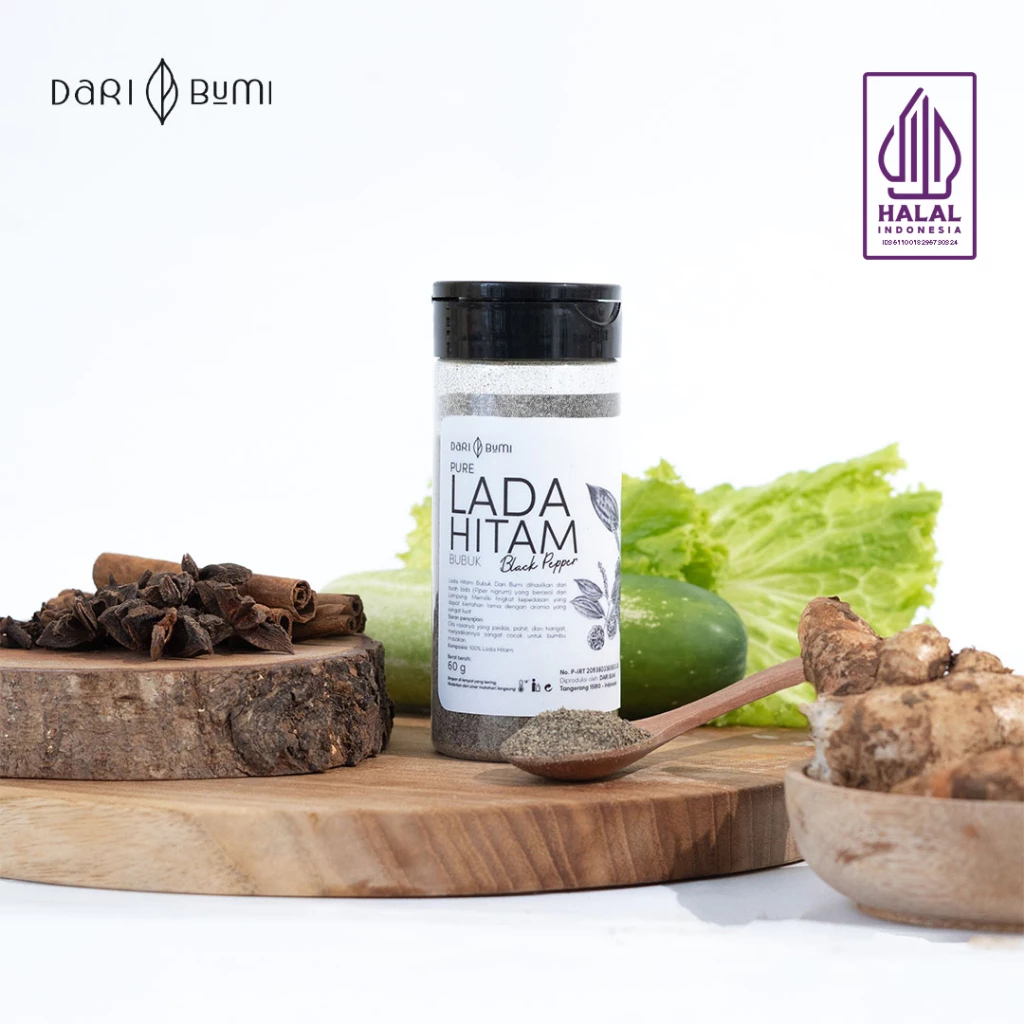 

[Dari Bumi][Surabaya] Lada Hitam Bubuk 60 Gr Rempah Kaldu Bumbu Masak Premium