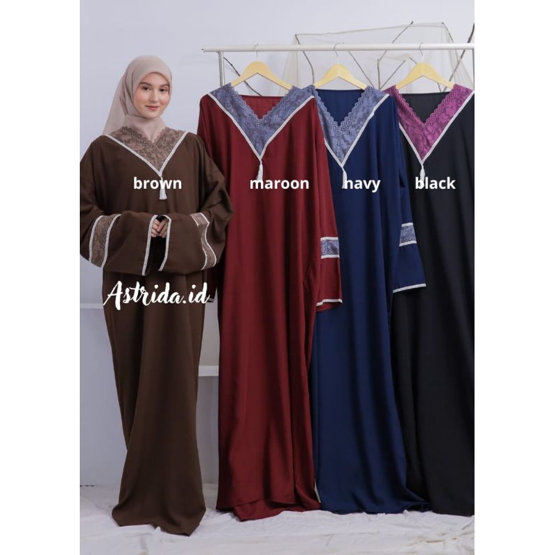 Mukena Abaya Sholat Kinara Bahan Wolfis