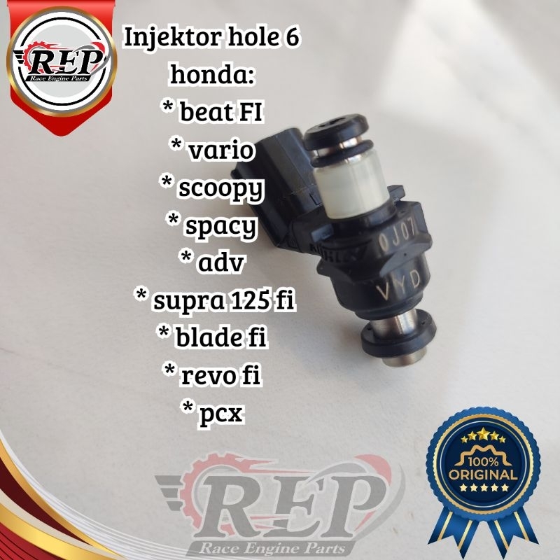 injektor hole 6 lubang 6 honda beat vario scoopy spacy pcx adv supra 125 helm in original