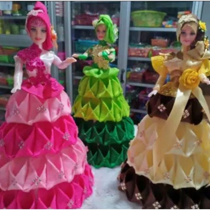 boneka cantik tempat permen lebaran bisa untuk souvenir atau mainan anak