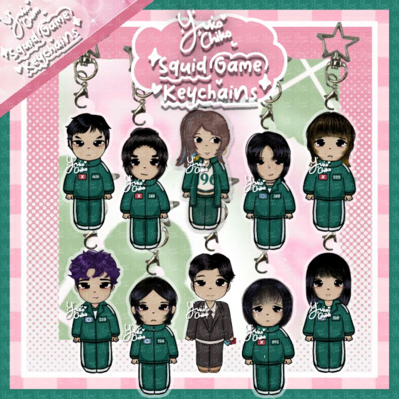 [yuyukochiko] gantungan kunci squid game gantungan kunci squid game 2 gantungan kunci squid game akr