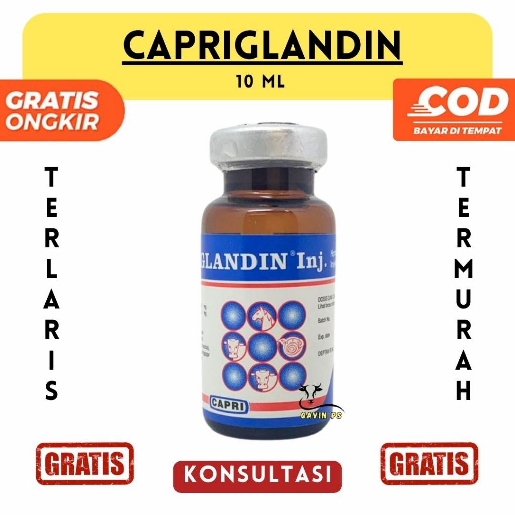 CAPRIGLANDIN INJ 10ml - Obat Birahi Hewan, Hormon Sinkronisasi Estrus Sapi Kambing Domba Kuda Kucing