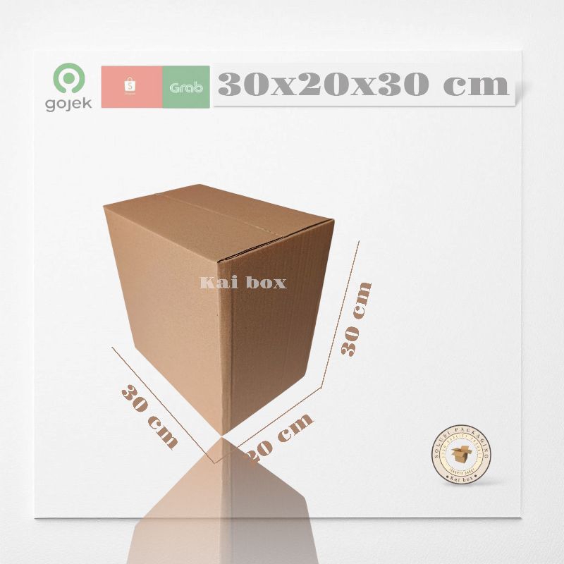 

kardus ukuran 30x20x30 cm box singel wall polos ST