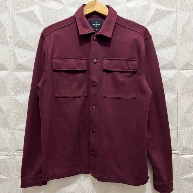 PREPP STUDIO Shacket Jacket (M) Maroon