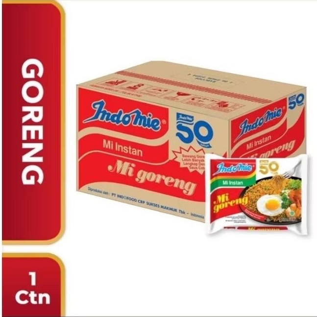 

INDOMIE MIE INSTAN GORENG 85 gr x 40pcs