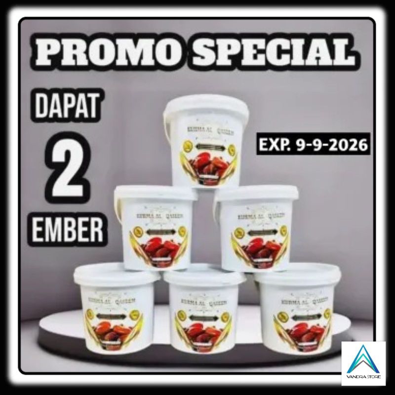 

Kurma Al QASEEM 500gr BUNDLE 2 Ember – Manis Legit & Lembut, Favorit Keluarga