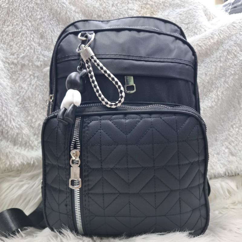 Tas Ransel Wanita L0ngch@m Khusus Hitam Model Res Berdiri