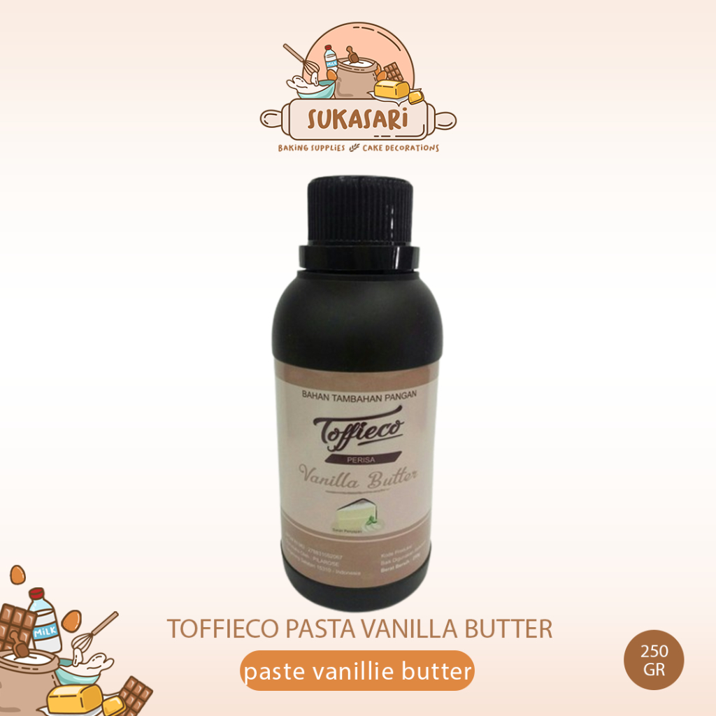 

Toffieco Pasta Vanilla Butter 250gr paste perisa vanila