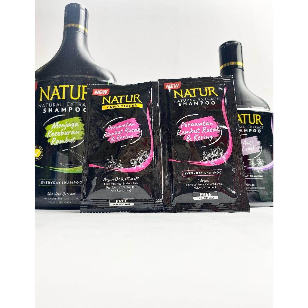 𝐂𝐋𝐀𝐒𝐒𝐈𝐓𝐀.𝐈𝐃 -NATUR HAIR NATURAL EXTRACT SHAMPO & CONDITIONER SACHET 8ML / BPOM