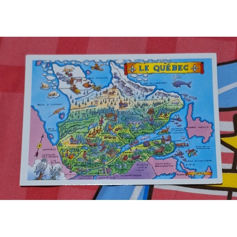 

kartu pos peta canada/canada map postcard