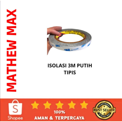 ISOLASI BB DOUBLE TAPE PUTIH KECIL 3M