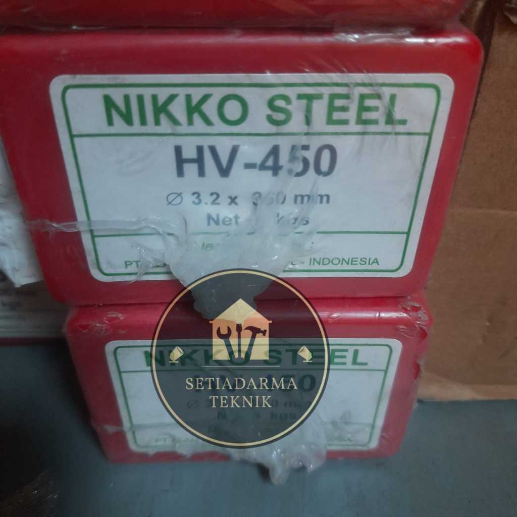 KAWAT LAS NIKKO STEEL HV-450 3.2x350MM ISI 5KG PER PACK