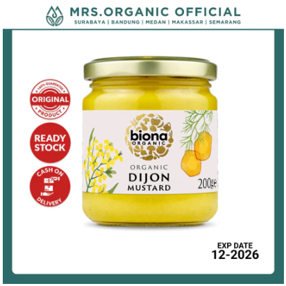 

Biona Organic Dijon Mustard Organik Khas Prancis 200 Gr