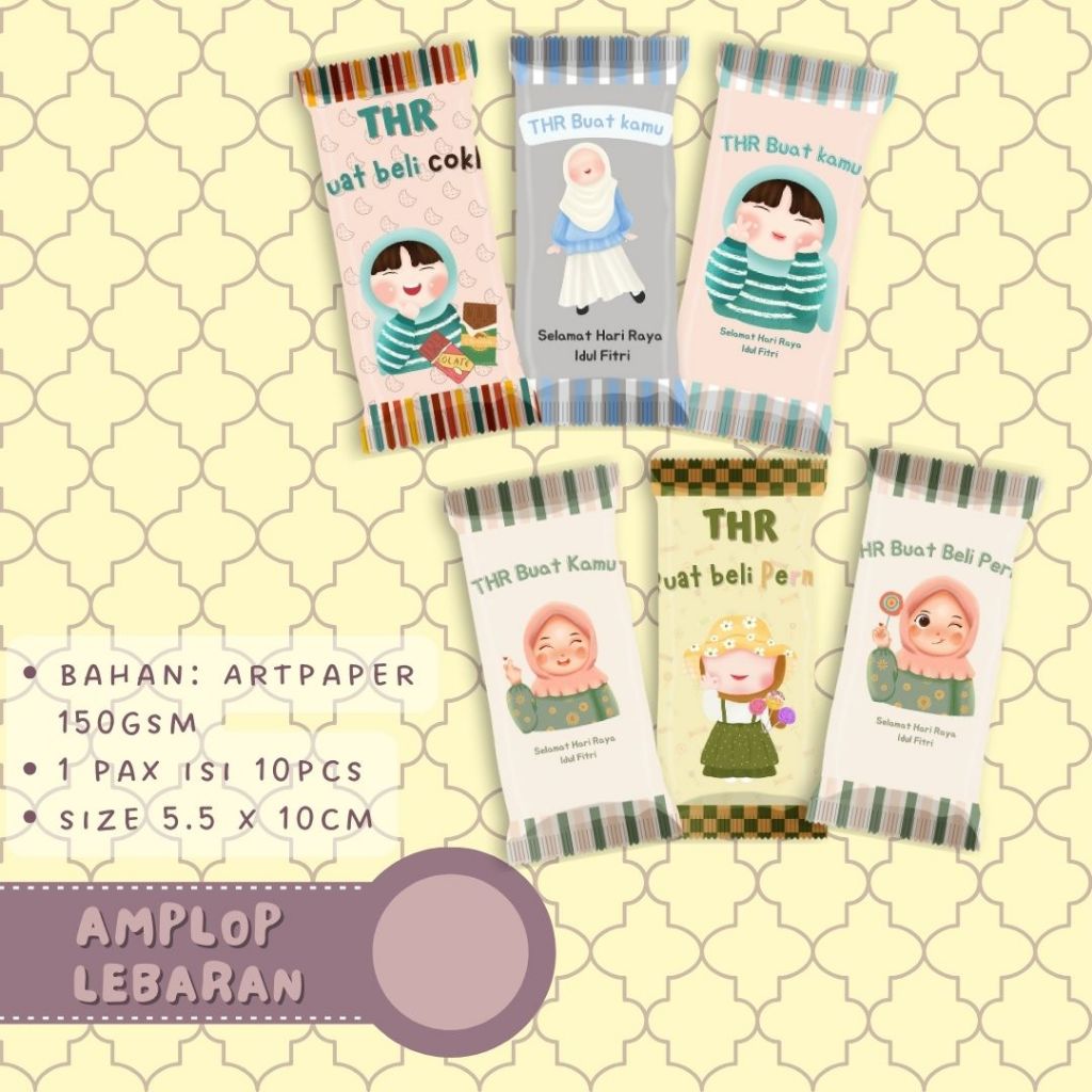 

10pcs | Angpao Lebaran Viral | Hijab Girls | Angpau lebaran | amplop lebaran | Angpao unik | Angpao Lebaran Unik