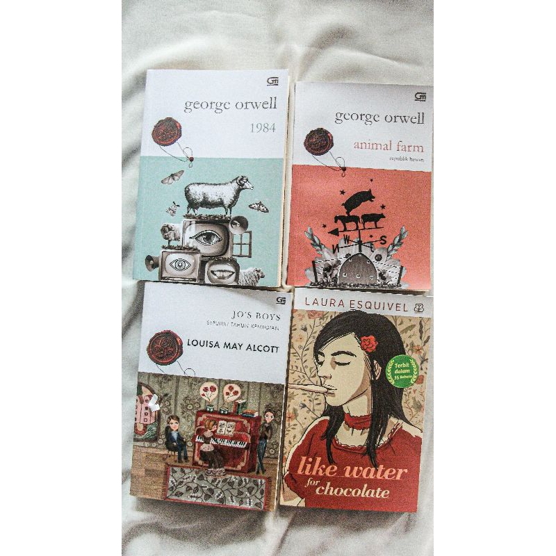 Preloved 1984, Animal Farm, Jo's Boys, Like Water for Chocolate