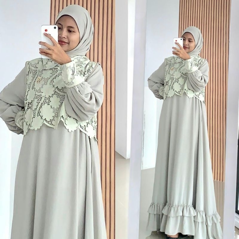 GAMIS CERUTTY SHELLA SAUKIA MEWAH 2025 // DRESS KONDANGAN LEBARAN // DRESS GAMIS WANITA MEWAH ANGGUN