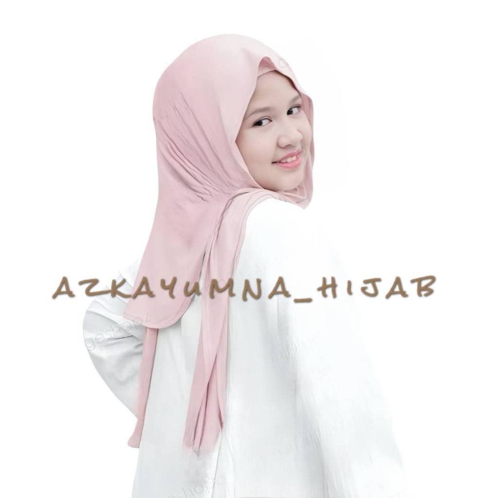 Pashmina oval kaos rayon anak / pashmina oval anak / hijab instan anak