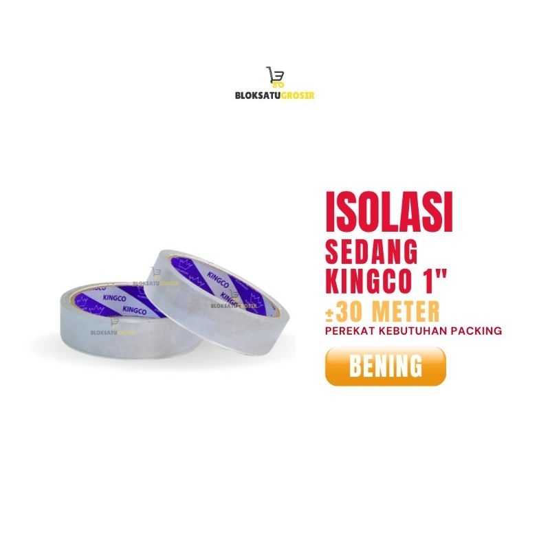 

Isolasi Bening 1 inch (24 mm x 33 m) | Isolasi Bening Kingco Sedang | Isolasi Murah