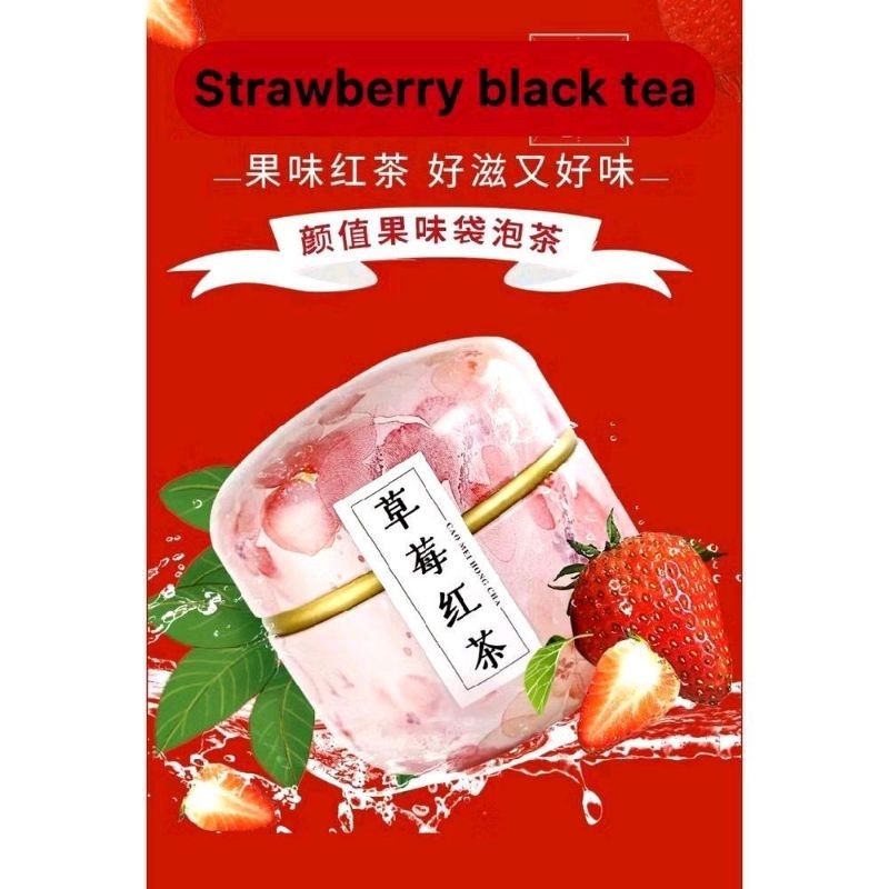 

Teh Blend Strawberry Black Tea 10 Pack x 3 Gram - Cangkir, Buah