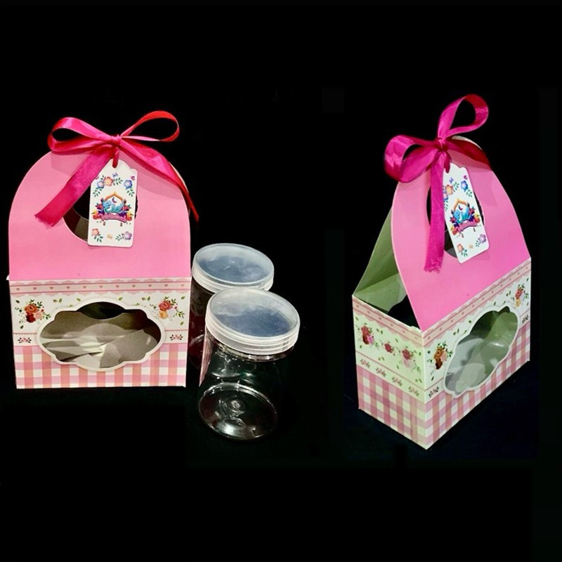 

( 5 pcs ) dus tenteng hampers idul fitri muat 2 toples tabung kue kering 1000ml box cookies lebaran