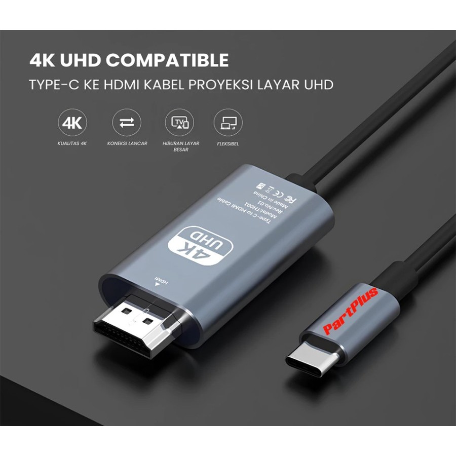 KABEL TYPE C to HDTV USB TYPE-C TO HDMI CABLE