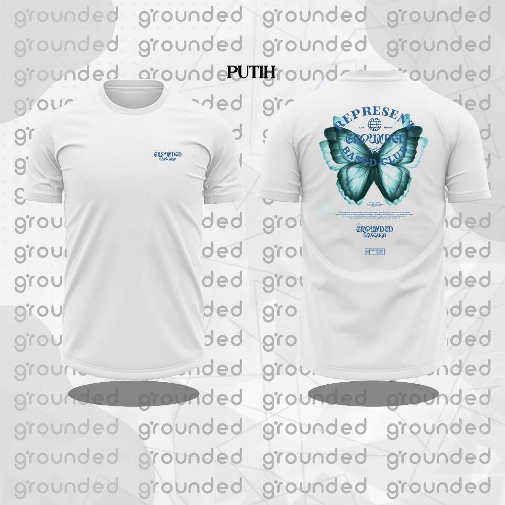 Kaos Pria Distro Keren Original 100% | T-shirt Grounded Butterfly