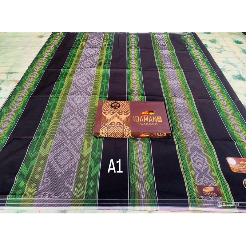 sarung atlas idaman jacquard 590 songket warna gelap