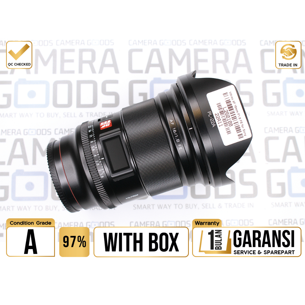 Viltrox AF 16mm F1.8 FE Full Frame Lens for Sony E - Grade A - L250108