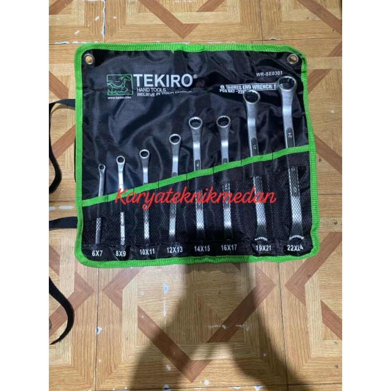 TEKIRO KUNCI RING SET 8 PCS | BOXES END WRENCH SET 6X7MM - 22X24MM ORIGINAL