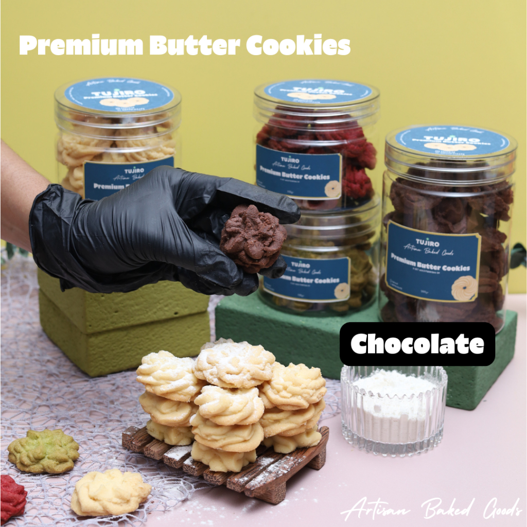 

Tujiro Premium Chocolate Butter Cookies, Kue Kering Butter Tujiro Rasa Coklat