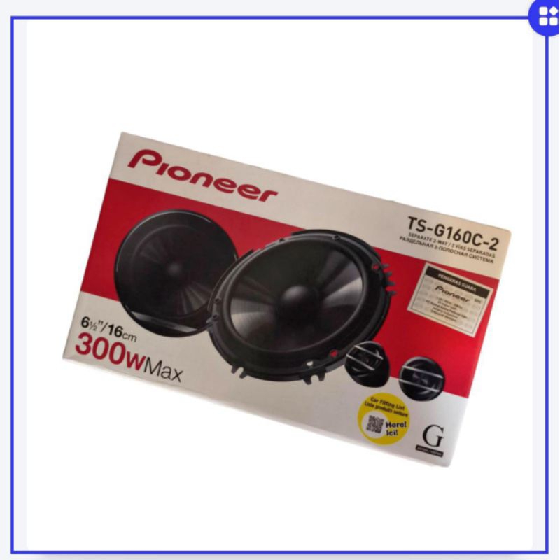 Pioneer TS-G160C Speaker Split Pioneer TS-G160C-2 Gen2 2 Way Component Split Pioneer