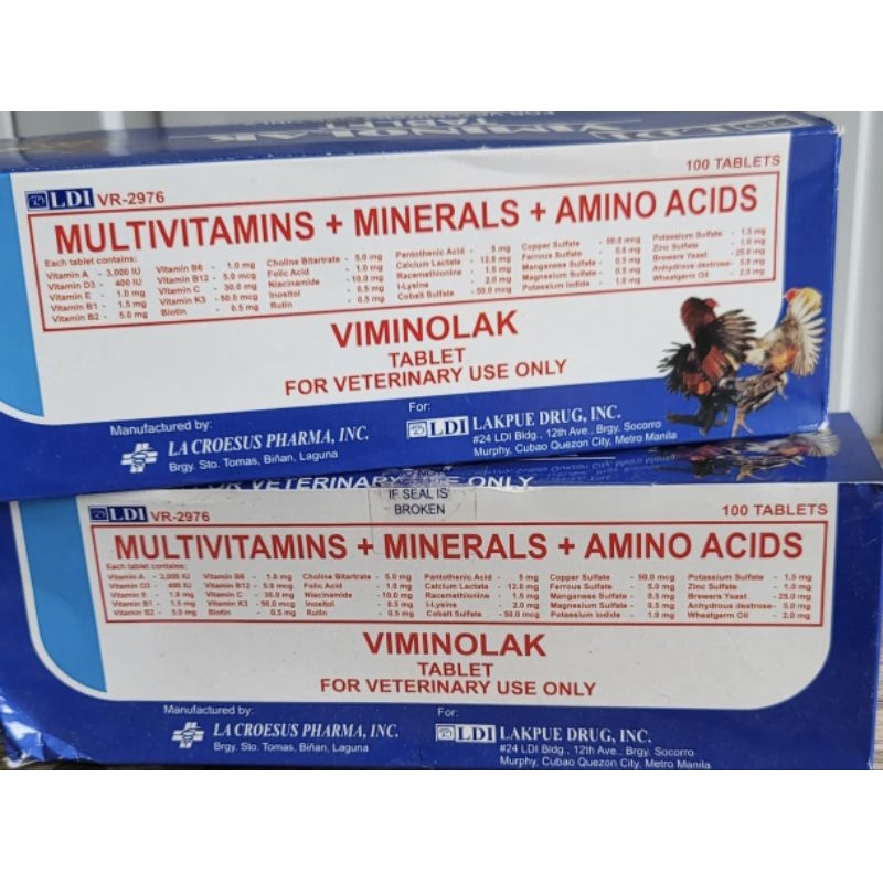 Viminolak suplemen ayam Bangkok/piliphins vitamin obat ayam untuk stamina penguat otot tulang pukula