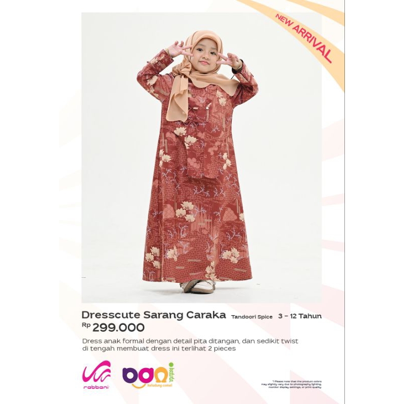 Diskon Gamis anak Rabbani|Dresscute Sarang Caraka|Set keluarga Gamis anak Rabbani