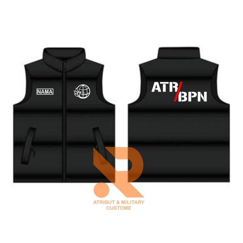 (premium)bordir sesuai permintaan//rompi gelembung//romi atr-bpn//jaket//rompi//kementerian atr bpn