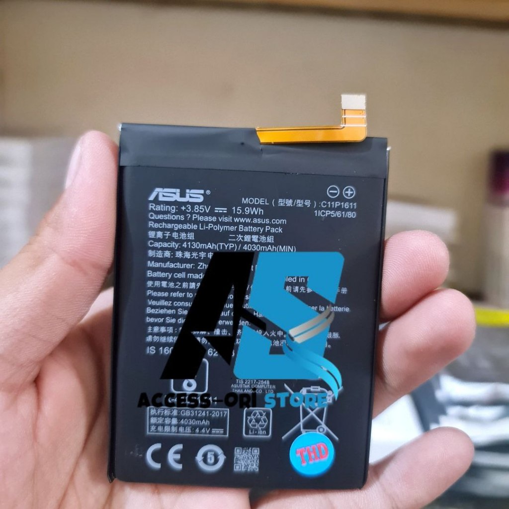 Baterai Batre C11P1611 Original HP Asus Zenfone Max Plus M1 ZB570TL X018D Battery Batrei Tanam